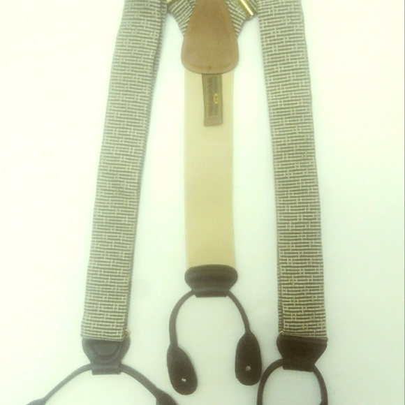 Trafalgar Accessories Trafalgar Suspenders Textile Design Gold And